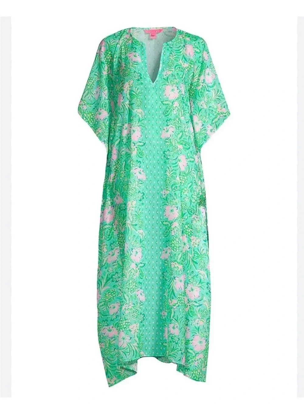 NWT Lilly Pulitzer Cuca Floral Maxi Caftan Oh diamond girl SZ s/m - Picture 2 of 4